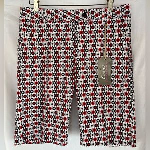 Cracked wheat Brittany print size 4 woman’s golf shorts brand new with tags
